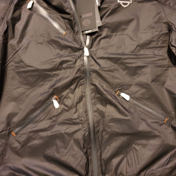 Harley-Davidson Men's Cordura Ripstop Mesh Lined Slim Fit Hooded Jacket -Black - Picture 8 of 10